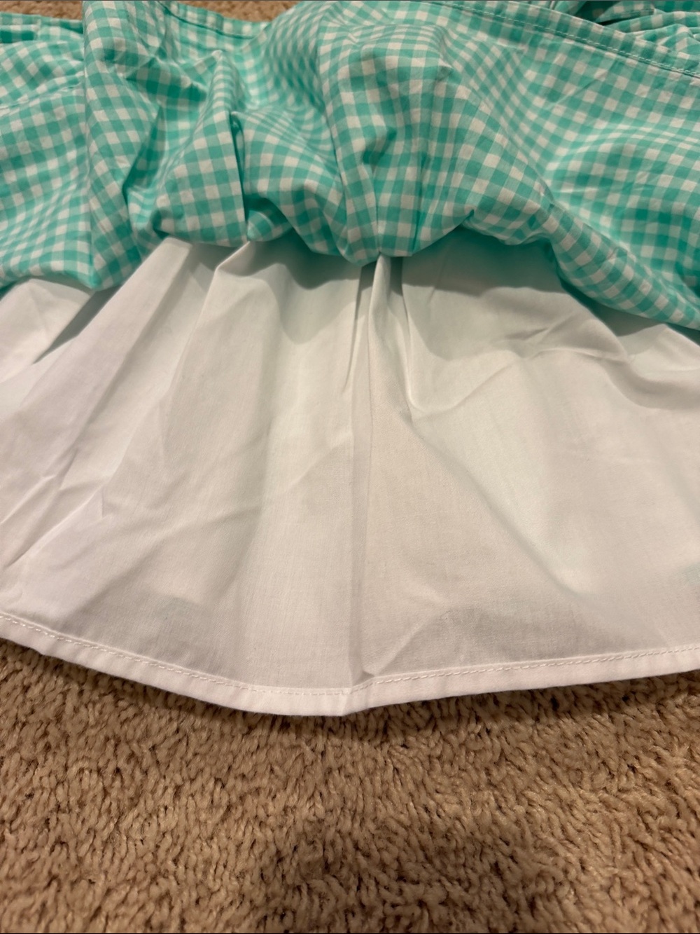 Carter's Mint Gingham Skirt with Side Bow and Matching Top - Picture 5 of 6
